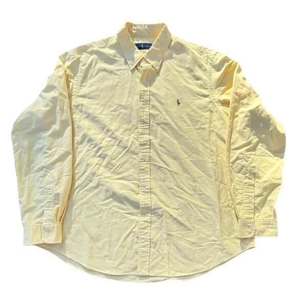 Ralph Lauren Other - Ralph Lauren Polo Mens XXL  Yellow Long Sleeve Dress Shirt 100% Cotton